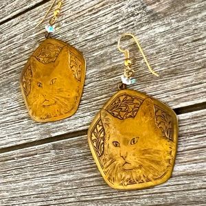VINTAGE Cat earrings